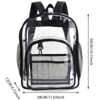 Mochila impermeable para hombre y mujer, Bolsa Escolar de viaje portátil, informal, transparente, a la moda, Unisex - details 18