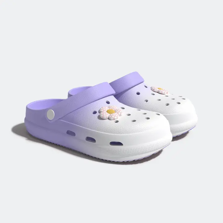 Zapatos con agujero de flores, plataforma, zapatos de playa antideslizantes, sandalias - 1