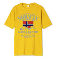 Camiseta de Verano Norway Estampado de Montaña de Fiordo Cuello Redondo de Algodón Talla Grande - details 12