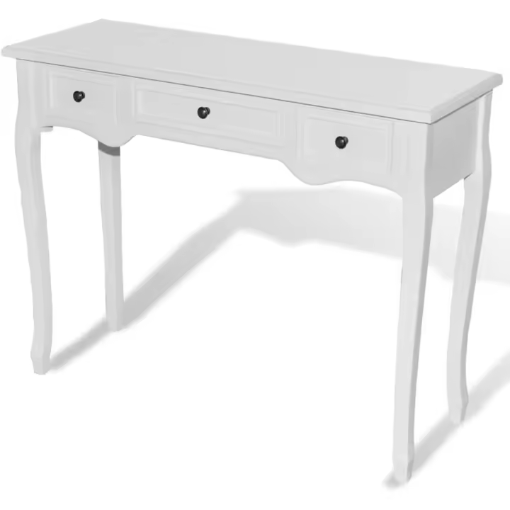 Mesa de entrada recibidor consola 3 cajones madera MDF mesa auxiliar pasillo vestíbulo comedor teléfono llaves mueble aparador tocador - 1