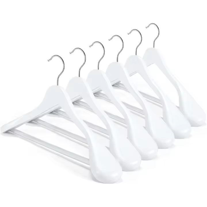 Perchas de Madera Maciza para Mujer Perchas de Madera con Hombros Anchos - 1