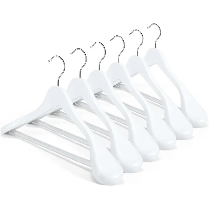 Perchas de Madera Maciza para Mujer Perchas de Madera con Hombros Anchos - 1