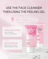 LAIKOU Exfoliante facial, gel exfoliante, blanqueamiento hidratante, Sakura Japón, elimina puntos negros, acné, desintoxica y - details 11