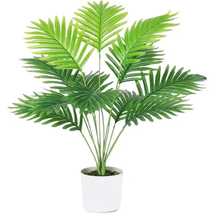 Maceta de Planta Artificial Monstera Planta Falsa Palmera Tropical para Interiores y Exteriores - 1