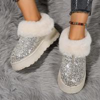 Botas de nieve cálidas para mujer, botines planos informales, zapatos de invierno - details 5