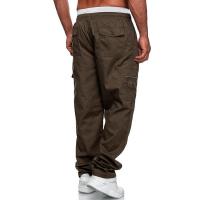 Pantalones casuales sueltos rectos con múltiples bolsillos para hombre, pantalones - details 17