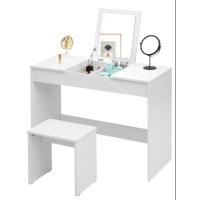 1 Juego de tocador con espejo de maquillaje y taburete, tocador plegable, escritorio, tocadores de dormitorio, mesita de noche - details 7