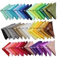 Pañuelos de Mesa de Satén Cuadrados 10pcs 35x35cm Ideal para Bodas, Fiestas, Eventos, Hoteles y Restaurantes Suministros de Decoración de Mesas - details 0