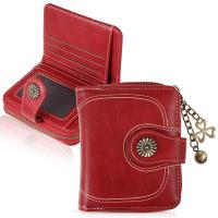 Cera de petróleo Corta de cuero Vintage para Mujeres, Carteras pequeñas, Monedero Lindo, Monedero del Bolso Femenino - details 0
