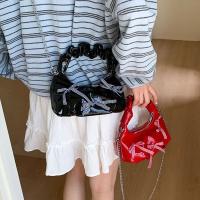 Bolsos de moda coreanos con lazo, bolsos de hombro plisados ​​de cuero Pu con nube, bolsos pequeños y dulces para mujer - details 12