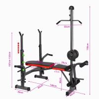 Banco Musculacion Plegable Banco De Entrenamiento Banco De Pesas Y Abdominales Resistente Banca Gimnasio En Casa Carga Máxima De 300 Kg - details 3
