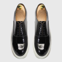 Zapatos casuales de cuero para hombre, zapatos de hombre de moda versátiles con cordones de piel de vaca. - details 11