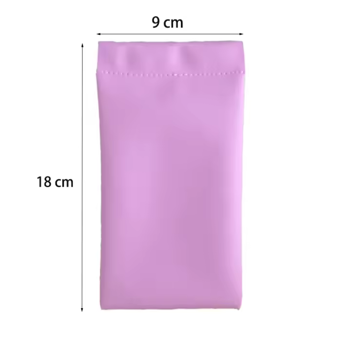 Bolsa de cuero PU para gafas de sol, estuche de cuero suave para gafas de lectura, resistente al agua, sólido, almacenamiento Simple para gafas B - 1
