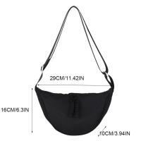 Bolso cruzado Hobo de nailon a la moda, bolso para las axilas, bolsos de un solo hombro, bolso de lona para ir al trabajo de estilo coreano, bolso de bola de masa Unisex - details 0
