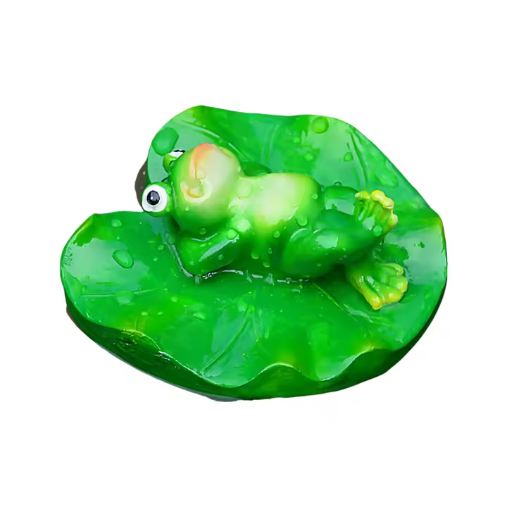 Decoración de hojas flotantes, hojas falsas de resina, adorno de tallo para piscina, fuente, acuario, agua - 1