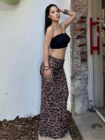 falda elegante con estampado de leopardo para mujer, faldas Maxi, ropa Y2K para oficina, Club, fiesta, ropa de calle informal, venta al por mayor, 2025 - details 55