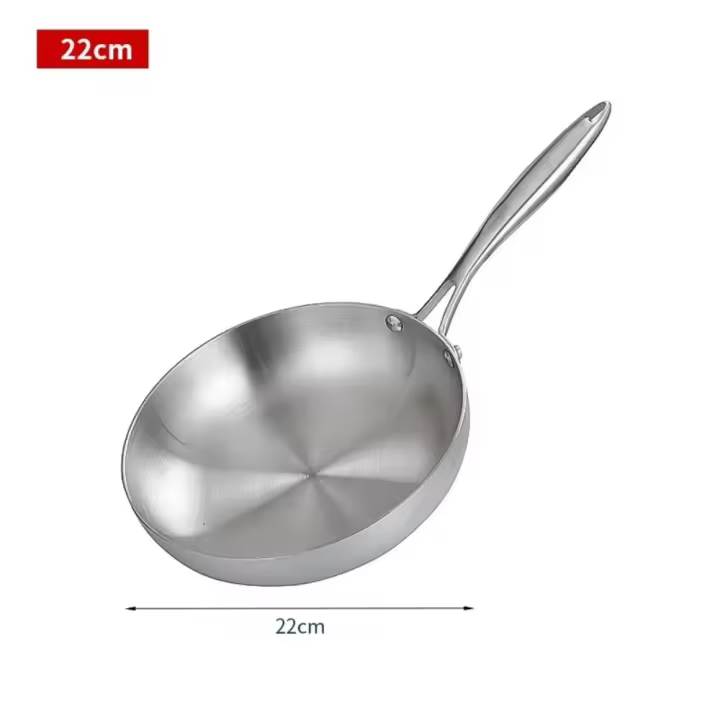 Sartén de acero inoxidable 304, sartén antiadherente multifuncional sin recubrimiento, herramientas de cocina plegables, utensilios de cocina - 1