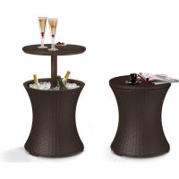 Mesa Nevera para Exterior y Jardín, Ratán, Color Crema, Capacidad 30 L, 45 latas - details 6