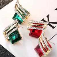 Pendientes de cristal rojo de moda de lujo, pendientes de gemas grandes para mujer, pendientes de compromiso, joyería, regalos de aniversario para fiesta de cumpleaños - details 5