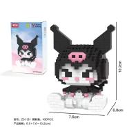 Anime Hello Kitty modelo de bloques de construcción juguetes ensamblados figura Sanrio Kuromi My Melody rompecabezas para niños regalo decoraciones de escritorio - details 2