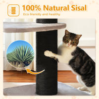 PAWZ Road Poste rascador para gatos grandes, torre de árbol para gatos moderna con poste rascador grueso, perchero superior, cama para gatitos, rascadora para gatos, muebles para gatos, juguetes para gatos - details 5
