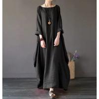 Elegante Vestido de Mujer con Cuello Redondo Diseño Único con Borda de Volantes Color Sólido - details 7