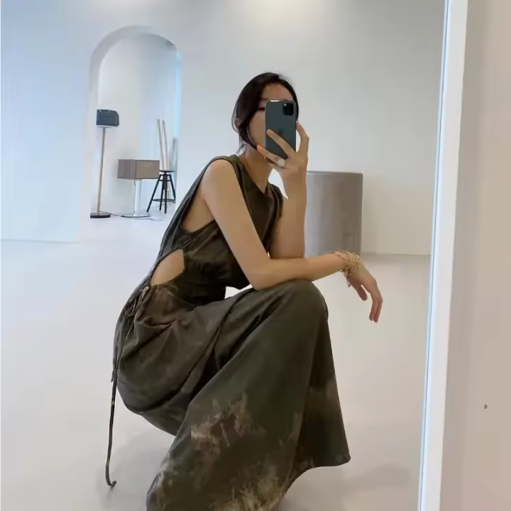 Vestidos Para Mujer Vestido De verano Vestidos largos Para Mujer Vestidos Vintage De Mujer Elegantes Vestido femenino Traf tienda oficial - 1