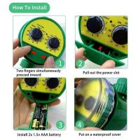 Controlador de riego de jardín, grifo electrónico programable, pantalla digital LCD, manguera, temporizador de agua, impermeable, automático WF - details 3