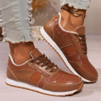 Zapatos deportivos de suela gruesa para mujer, talla grande, color liso, estilo de moda, 2024 - details 1