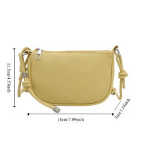 Bolso de hombro exquisito de moda para mujer, bolso cruzado pequeño de cuero PU, Mini bolso de viaje de Color sólido para uso diario - details 0