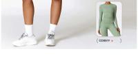 Pantalones cortos de yoga para mujer, bodys deportivos transpirables de cintura alta, para correr, gimnasio y entrenamiento de verano - details 3