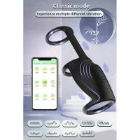 Empaque privado Sexy Bluetooth Anillo vibrador Vibrador APP Control Juguete sexual para adultos para hombres Pareja Retraso Eyaculación Vagina Estimulador del punto G - details 2