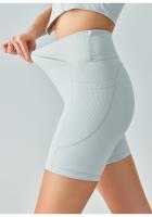 Shorts de Yoga de Cintura Alta para Mujeres Control de Barriga, Tela Elástica - details 1