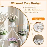 Estanteria para Macetas de Metal con Ruedas, Soporte para Plantas de 6 Niveles con Ruedas Universales Soporte Macetas Exterior Interior para Salón Balcón Terraza Patio 72,5 x 32,5 x 78,5cm - details 15