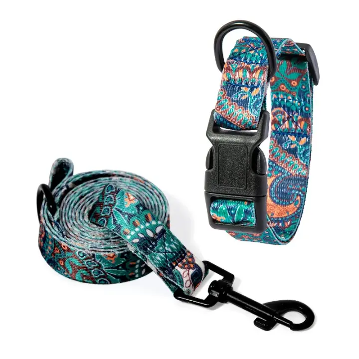 Juego de Collar y correa para mascotas, collares para caminar para perros pequeños, medianos y grandes, Collar para cachorros y gatos, suministros para mascotas, Buldog, Chihuahua - 1