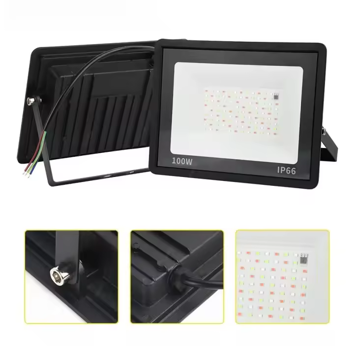 Lámpara De Proyección LED RGB IP66 Impermeable 100W 50W 30W 20W 10W Para Iluminación Exterior De Jardín Con Reflector 220V - 1