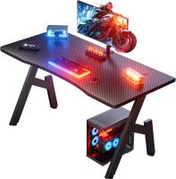 Gaming 120 x 60 cm Gaming Fibra Carbono Ergonómica Ornador Alfombrilla ratón Portavasos y Gancho Auriculares Negro - details 8