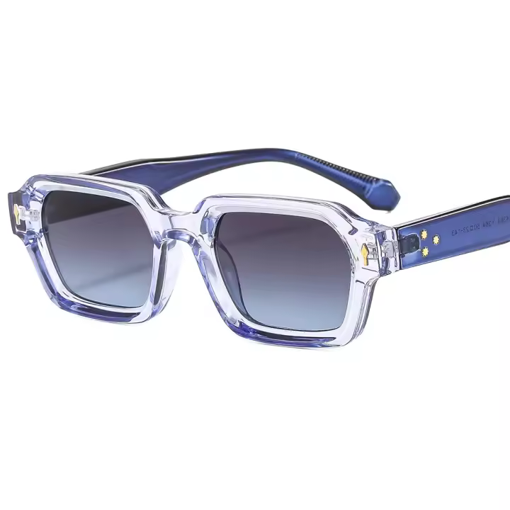 Gafas de Sol Cuadradas Pequeñas de Moda Estilo Retro con Montura de Doble Color para Mujeres y Hombres Gafas de Sol UV400 - 1