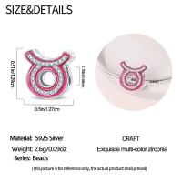 Dijes CláSicos Originales, Plata De Ley 100%, Con Las 12 Constelaciones De Aries Y Piscis, Aptos Para Pulseras De 3 Mm, JoyeríA Artesanal Para Mujer, Regalo De Fiesta De CumpleañOs - details 6