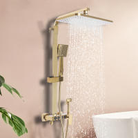 Sistema de ducha 3 en 1 con lluvia, ducha de mano, caño giratorio para baño, bañera, grifo de Ducha - details 4