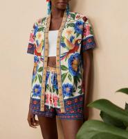 Conjunto de Verano para Mujer 2025 Blusa Estampada y Shorts Ajustados Moda Europea - details 19