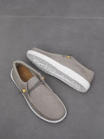 Zapatos de lona de hombre de talla grande para primavera y verano, estilo casual, ligeros y de un solo pedal. - details 4