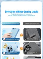 Fundas de teléfono de silicona líquida de lujo para iPhone 15 11 13 12 14 Pro Max Mini funda para iPhone 15 Plus XR X XS cubierta trasera a prueba de golpes - details 0