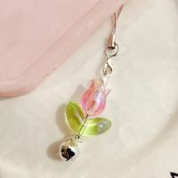 Y2K-abalorio de tulipán con flores estéticas para teléfono, colgante con cuentas, cordones para teléfono móvil, cadenas acrílicas Kawaii para teléfono, regalo de joyería - details 4
