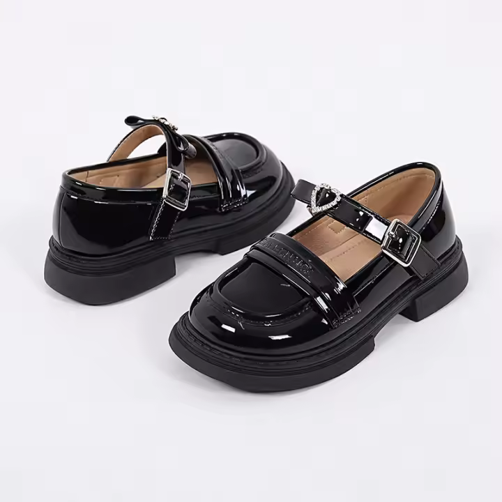 Zapatos individuales para niños con suela blanda, zapatos de princesa, zapatos escolares de rendimiento para estudiantes negros - 1