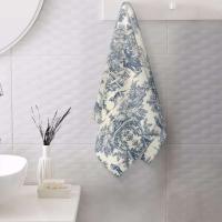 Toile De Jouy Toalla Algodón Francés Azul Marino Baño Ducha Deportes Yoga Toallas - details 94