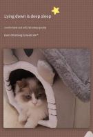 1 Uds. Casa para gatos de cuero de pana adecuada para todas las estaciones, suministros para mascotas desmontables y lavables, cama para perros - details 6