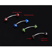 Piercing de acero 316L para ceja, 10 piezas, 1,2x10MM, para tabique, clavícula, cartílago, hélice, anillo de Aro cautivo - details 4