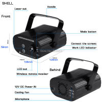 ESHINY Remote R&G Laser 24 Patterns Projector Effect Light Blue Led Bar DJ Dance Shop Holiday Disco Family Party Show T122D3 - details 4