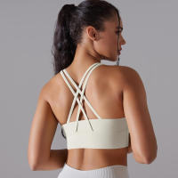 Hamidou-Sujetador de Yoga con espalda cruzada para mujer, ropa interior deportiva absorbente de golpes, correas de hombro cruzadas, Top corto de Fitness, deportes a prueba de golpes - details 54